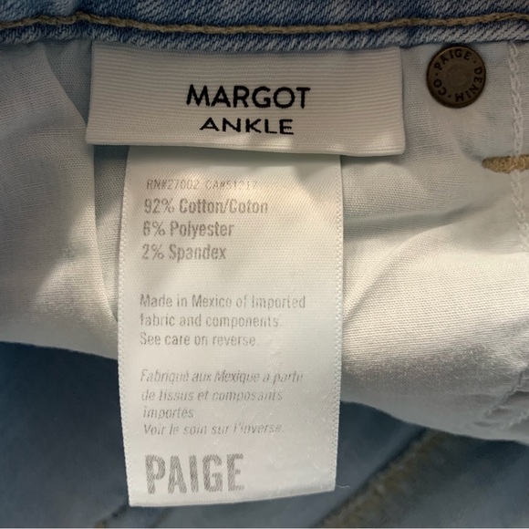 PAIGE MARGOT ANKLE  LIGHT-WASH DENIM-PANTS  HIGH-WAIST SKINNY JEANS - Picture 4 of 12